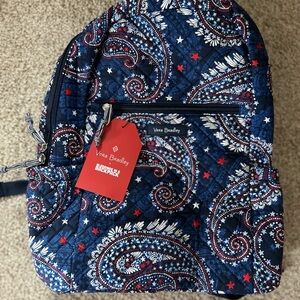 Vera Bradley Navy and Red Paisley Backpack